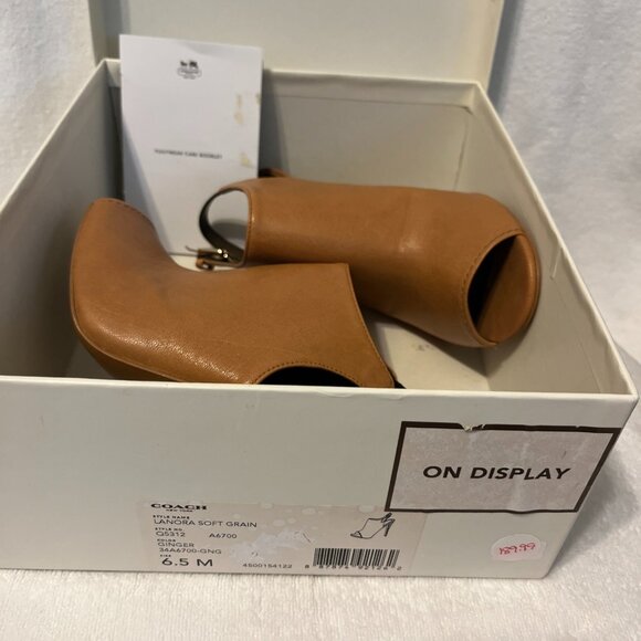 Coach Women’s Lanora Soft Grain Leather Open Toe Slingback Ginger  6.5M - Picture 11 of 14